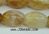 CYC125 15.5 inches 18*25mm rice yellow crystal quartz beads