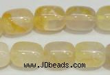 CYC15 15.5 inches 14*17mm drum yellow crystal quartz beads