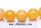 CYJ01 16 inches 4mm round yellow jade gemstone beads Wholesale