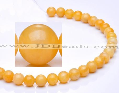 CYJ02 16 inches 6mm round yellow jade gemstone beads Wholesale