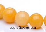 CYJ06 14mm round 16 inches yellow jade gemstone beads Wholesale