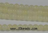 CYJ159 15.5 inches 4mm round yellow jade beads wholesale