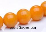 CYJ16 16mm round 16 inches yellow jade gemstone beads Wholesale