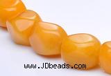 CYJ19 13*18mm irregular yellow jade gemstone beads Wholesale