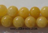 CYJ254 15.5 inches 12mm round yellow jade beads wholesale