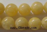 CYJ255 15.5 inches 14mm round yellow jade beads wholesale