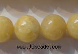 CYJ257 15.5 inches 18mm round yellow jade beads wholesale