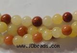 CYJ261 15.5 inches 6mm round mixed color yellow jade beads wholesale