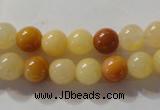 CYJ262 15.5 inches 8mm round mixed color yellow jade beads wholesale