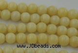 CYJ301 15.5 inches 6mm round yellow jade beads wholesale