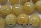 CYJ403 15.5 inches 10mm round yellow jade gemstone beads