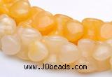 CYJ42 16 inch 9*12mm dumbbell-shaped yellow jade gemstone beads