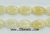 CYJ60 15.5 inches 10*14mm oval yellow jade gemstone beads wholesale