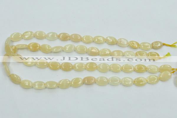 CYJ60 15.5 inches 10*14mm oval yellow jade gemstone beads wholesale