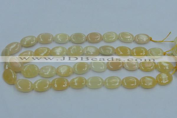 CYJ62 15.5 inches 15*20mm oval yellow jade gemstone beads wholesale