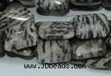 CZJ10 16 inches 12*16mm rectangle zebra jasper gemstone beads