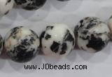 CZJ208 15.5 inches 18mm round black & white zebra jasper beads