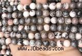 CZJ298 15.5 inches 8mm round pink zebra jasper beads wholesale