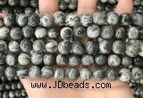 CZJ413 15.5 inches 10mm round green zebra jasper beads wholesale