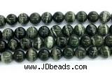 CZJ574 15.5 inches 12mm round green zebra jasper gemstone beads