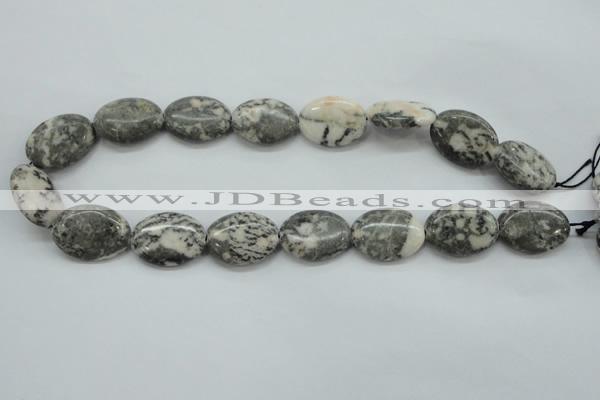 CZJ78 15.5 inches 18*25mm oval zebra jasper gemstone beads