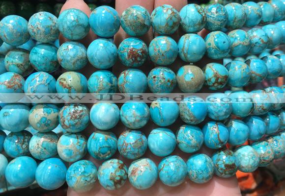 DEBS03 15 inches 12mm round sea sediment Jasper beads wholesale