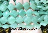 DOBS04 15 inches 15mm diamond green aventurine gemstone beads wholesale