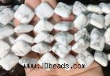 DOBS07 15 inches 15mm diamond white howlite gemstone beads wholesale