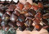 DOBS14 15 inches 15mm diamond brecciated jasper gemstone beads wholesale