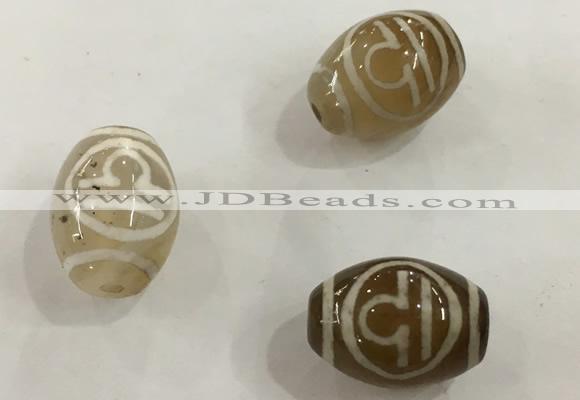 DZI302 10*14mm drum tibetan agate dzi beads wholesale