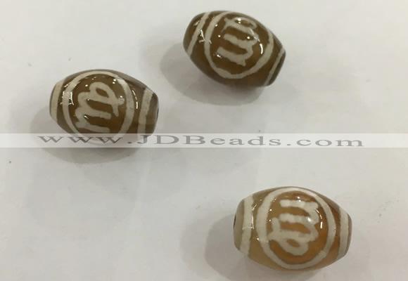 DZI304 10*14mm drum tibetan agate dzi beads wholesale