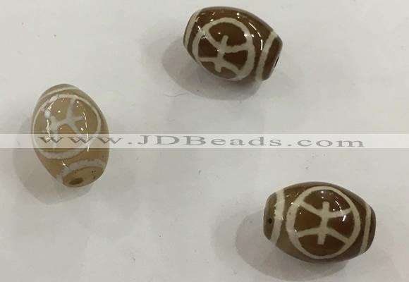 DZI308 10*14mm drum tibetan agate dzi beads wholesale