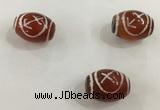 DZI318 10*14mm drum tibetan agate dzi beads wholesale