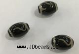 DZI347 10*14mm drum tibetan agate dzi beads wholesale