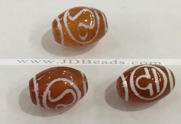 DZI378 10*14mm drum tibetan agate dzi beads wholesale