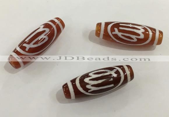 DZI437 10*30mm drum tibetan agate dzi beads wholesale