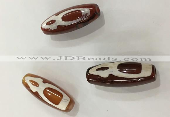 DZI446 10*30mm drum tibetan agate dzi beads wholesale