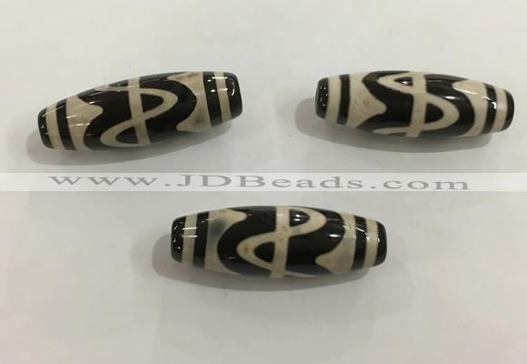 DZI470 10*30mm drum tibetan agate dzi beads wholesale