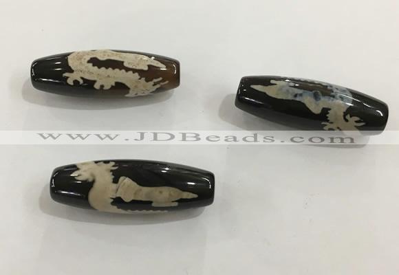 DZI479 10*30mm drum tibetan agate dzi beads wholesale