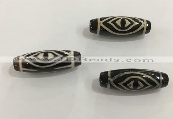 DZI480 10*30mm drum tibetan agate dzi beads wholesale