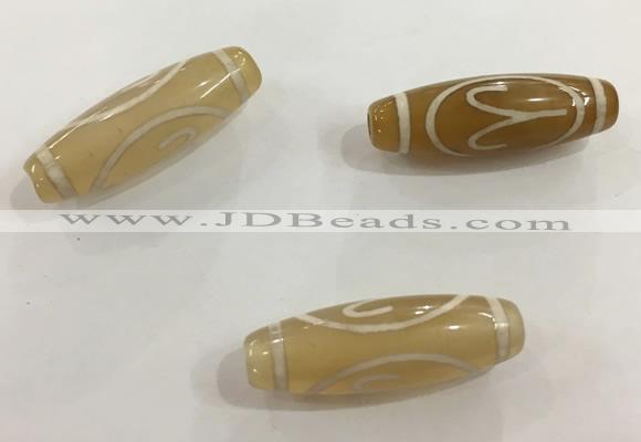 DZI503 10*30mm drum tibetan agate dzi beads wholesale