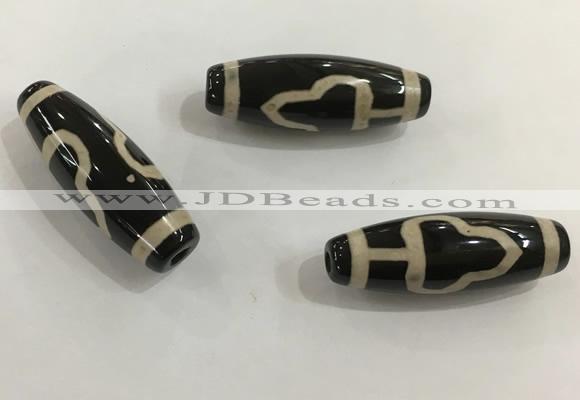 DZI510 10*30mm drum tibetan agate dzi beads wholesale