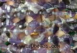 FGBS02 15 inches 12mm faceted Four leaf clover dogtooth amethyst beads