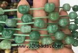 FGBS105 15 inches 10mm carved skull green aventurine beads wholesale