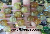 FGBS127 15 inches 12mm carved skull red agate beads wholesale