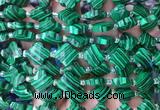 FGBS18 15 inches 12mm faceted Four leaf clover synthetic malachite beads