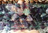 FGBS200 15 inches 20mm carved 5 petal flower rainbow fluorite beads wholesale