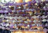 FGBS220 15 inches 10mm faceted four leaf clover amethyst beads wholesale