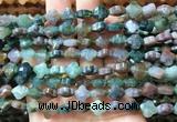 FGBS225 15 inches 10mm faceted four leaf clover indian agate beads wholesale