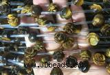 FGBS23 15 inches 8mm, 10mm, 12mm carved rose flower yellow tiger eye beads